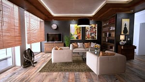a fully furnished room