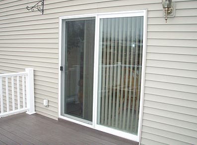 sliding doors on the patio